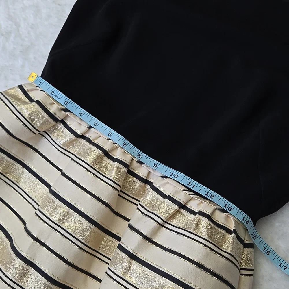 J. Crew Black/Gold Formal Dress, Womens Size 10 - Picture 5 of 10